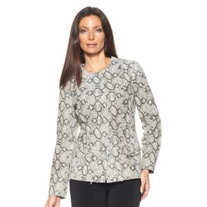 Chi by Falchi Genuine Suede Snake-Print Jacket